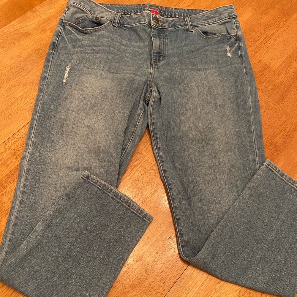 Elle deconstructed denim jeans nice size 16